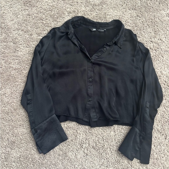 Zara Tops - Zara Black Button Down Women's Shirt